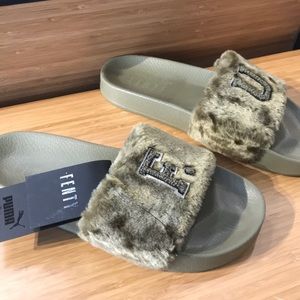 Authentic Fenty University Fur Slides!